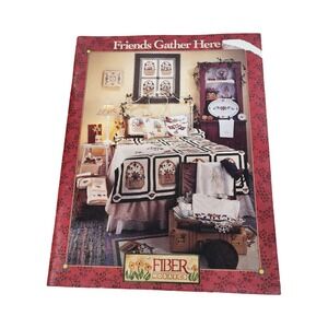Fiber Mosaics Friends Gather Here Leslie Beck Quilt Embroidery Pattern Book 1998